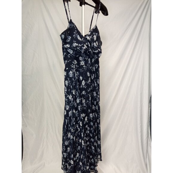 Audrey Parks Junior's Blue White Floral Midi Dress from Francesca's Size Small - Picture 3 of 7